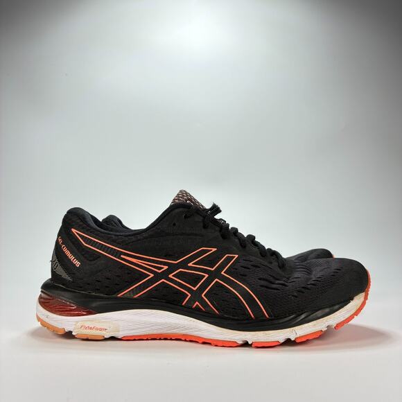 ASICS Gel-Cumulus 20 Black Orange Training Running Shoes 1012A008 Womens Size 10 - Picture 1 of 10
